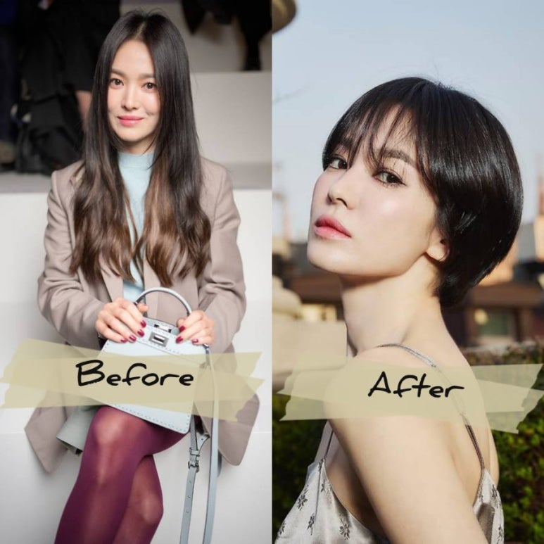 연예인 패션 미용 헤어 머리 
스타일 컷트 숏컷 긴머리