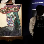 피카소 그림 명화 경매 81년 낙찰 536억원 꽃모자를쓴여인