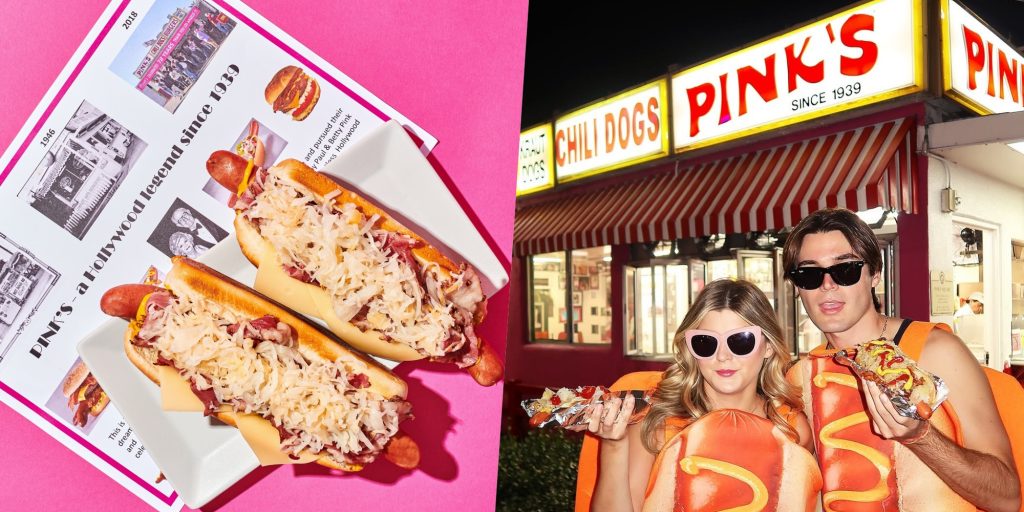 할리우드 전설 '핑크스 핫도그', 서울 상륙! 비에스케이와 손잡다 1 핑크핫도그 핑크스핫도그 핫도그 멜로즈 미국 캘리포니아 멜로즈